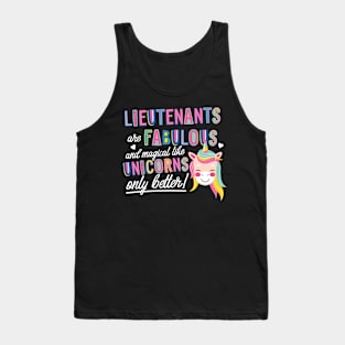 Lieutenants are like Unicorns Gift Idea Tank Top